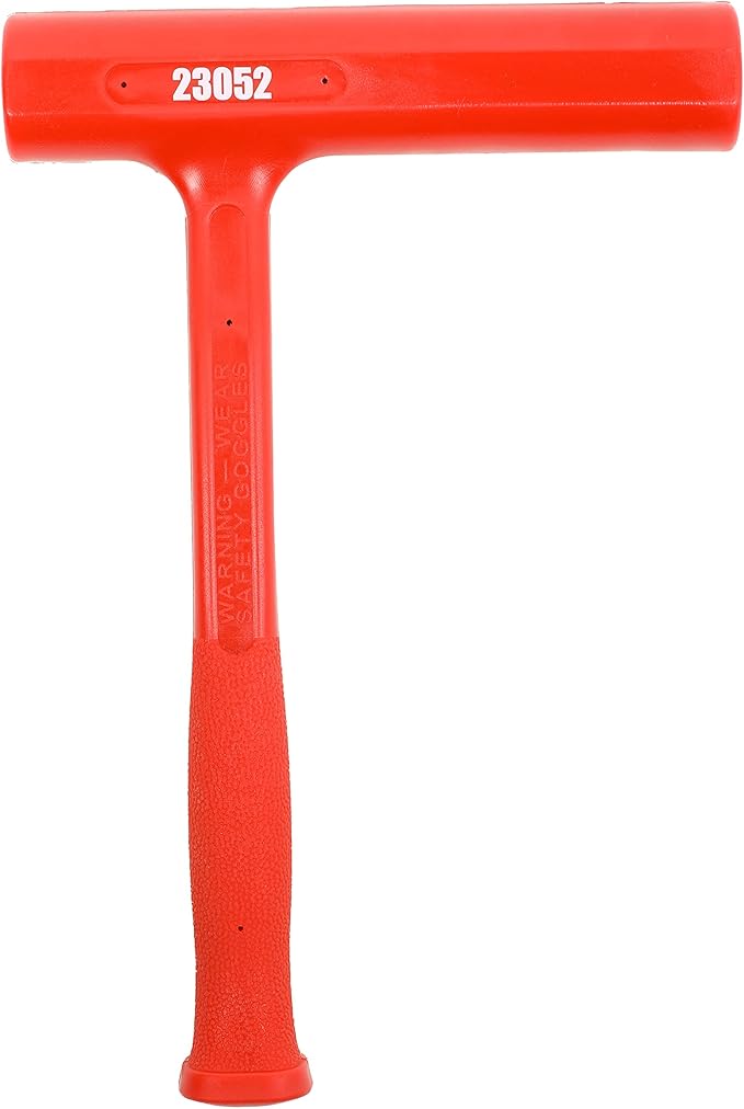 ARES 23052 – 32oz Slim Line Deadblow Hammer – Heavy Head Delivers Powerful Striking Force – Slim Profile Head Design for Greater Impact Accuracy – Long Head Hammer for Driving Pistons - Made in USA