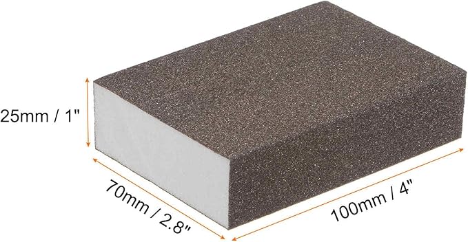 HARFINGTON 10pcs Fine Sanding Sponge Blocks 320-400 Grit Foam Sanding Block for Polishing Kitchen Metal Wood Drywall, 100x70x25mm