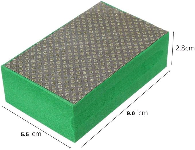 Sanding Blocks Polishing Grinding Block Diamond Polishing Hand Pads Block For Granite Marble Glass Grinding 60 Grit, 1 Pcs