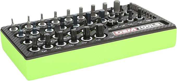 OEMTOOLS 23992 44-Piece Torx Socket Set, Ideal Torx Bit Set for Automotive Work, Heat Treated Alloy Steel Set, Posi-Grip Design, Rust-Resistant Finish, Tool Box Organizer EVA Tray Include