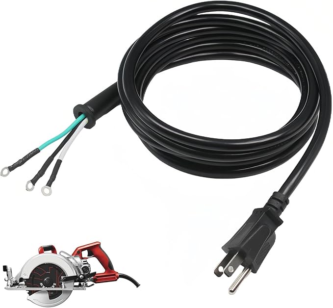 95104L Circular Saw Replacement Cord for SKILSAW Worm Drive Saw SPT77W, SPT77WM, SPT77WML, SPT78W, SPT70WM, SPT78MMC Heavy Duty Power Cord for SKIL Saw Tools Parts