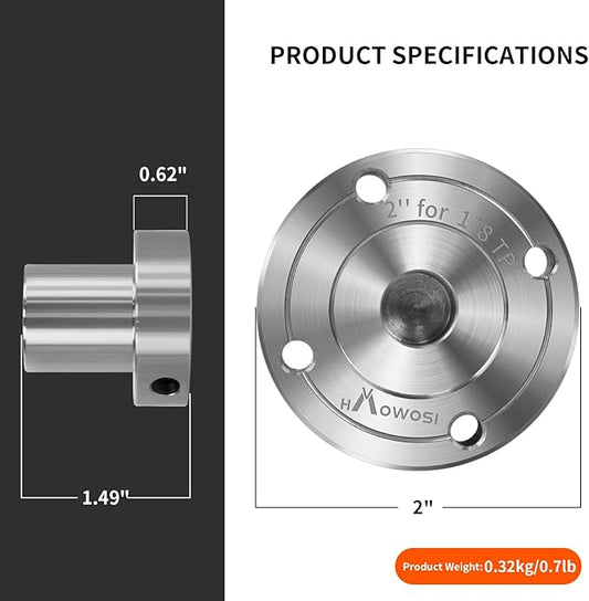 2" Steel Wood Lathe Faceplate,Faceplate for Wood Lathe,Lathe Face Plate Fit for 1" x 8TPI Spindle with Screwchuck