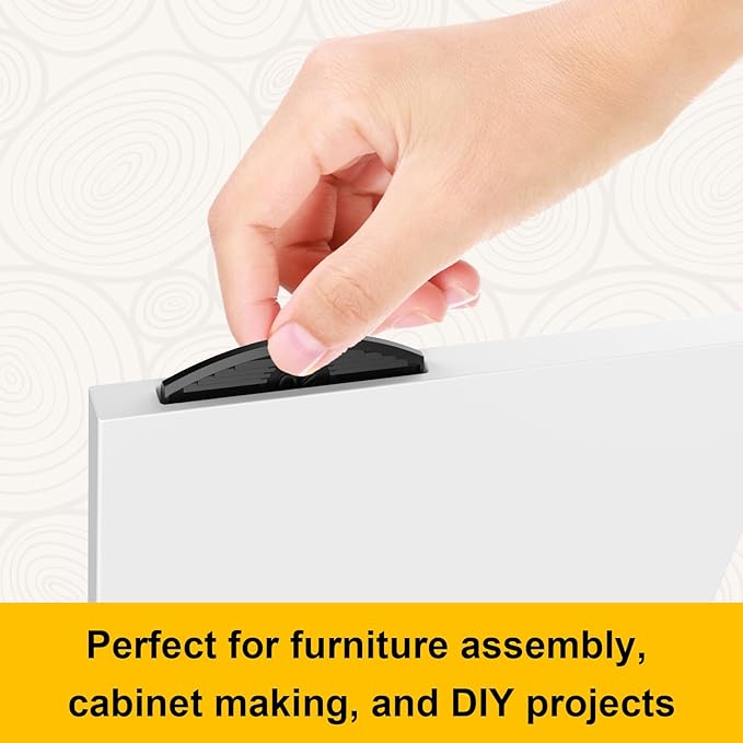 100 Pcs Plastic Biscuit Joiners, Self-Clamping Plate Joiner Clips, Black Biscuit Joiner Connectors for Woodworking, Composite Decking, Door Frames & Furniture Assembly
