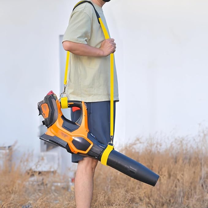 Universal Shoulder Strap for Leaf Blower & String Trimmer, Compatible with WOLFMEN for EGO Power+ for WORX for LAZYBOI for LEAPUL for DEWALT for MZK for Greenworks for BLACK+DECKER (1, Yellow)