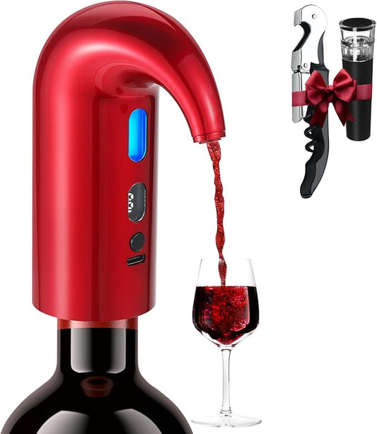 3-in-1 Electric Wine Aerator, Decanter & Dispenser Set ??USB Rechargeable Automatic Wine Pourer, Ideal Gift for Wine Lovers