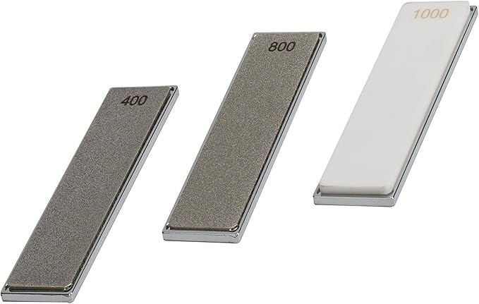 Replacement Whetstone Plates Set ??Includes 3 Plates: #400, #800, and #1000 Grit for Precision Sharpening & Honing - Compatible Only with Parkway Home Adjustable Rolling Knife Sharpener