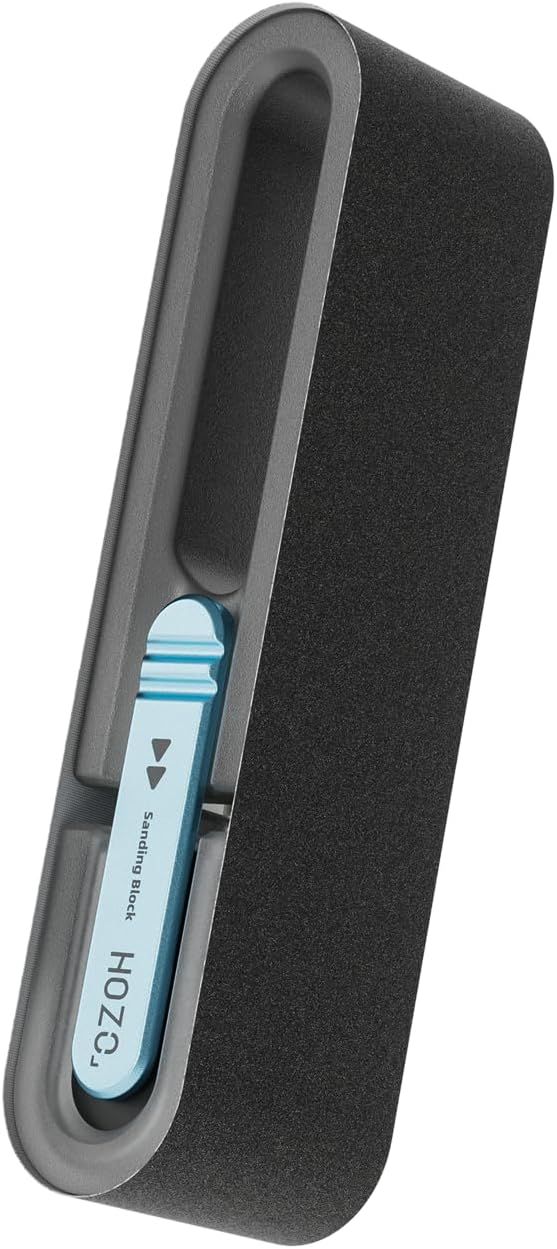 HOZO NeoBlock Sanding Block with Standard Head ??Smooths 3D Print Layer Lines, For Flat Surfaces & Small Curves, 5s Quick-Swap Design for Heads & Sandpapers, Includes 1 Pcs 400 Grit Belt