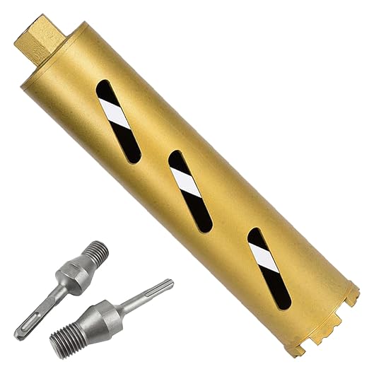 2.5" Dry Core Drill Bits for Cured Concrete with Rebar Brick Blonck Masonry etc 13in/330mm Drilling Depth竊?0mm Diamond Segment Height竊? Adapters