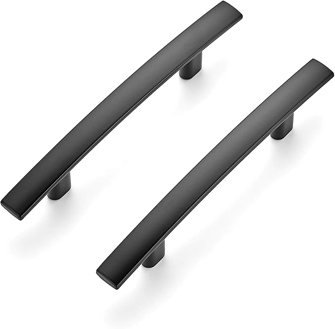Ravinte 30 Pack | 5-3/16'' Curved Cabinet Pulls Matte Black Kitchen Drawer Pulls Arch Cabinet Handles 5-3/16?쒵ength, 3??Hole Center