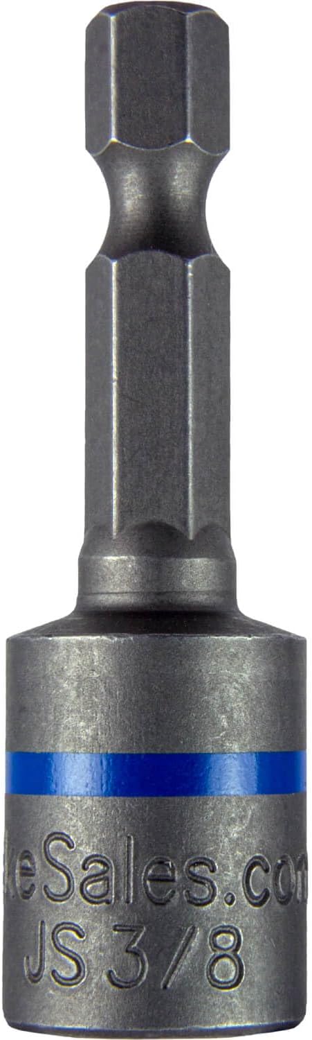 3/8-Inch Magnetic Hex Head Driver Bit w/Quick Change Shank - Used for Installing Screws, Nuts, Bolts, etc. - (5 PACK)