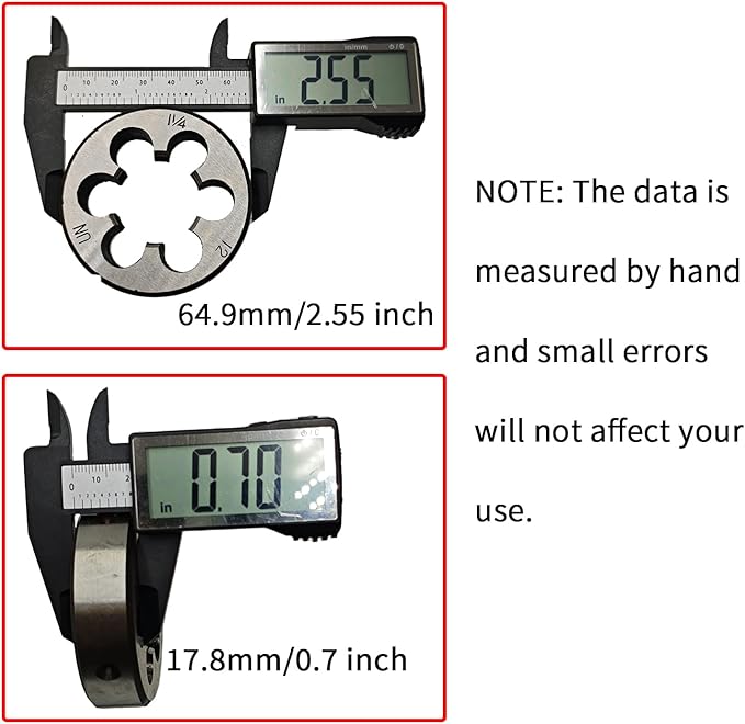Lzcdelyxiao 1-1/4"-12 Die, 1 1/4"-12 Round Threading Die, Right Hand, UNF, Nominal Diameter 1 1/4", TPI Thread Per Inch 12 Fin Thread, Tolerance Grade 2B, High Speed