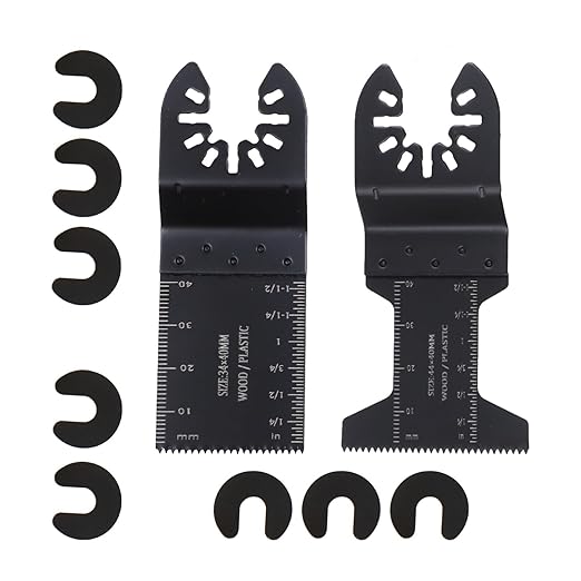 findmall Oscillating Saw Blades 100Pcs (40 of 1-3/4, 60 of 1-3/8), for Wood, PVC, Nails, Drywall, Door Jamb