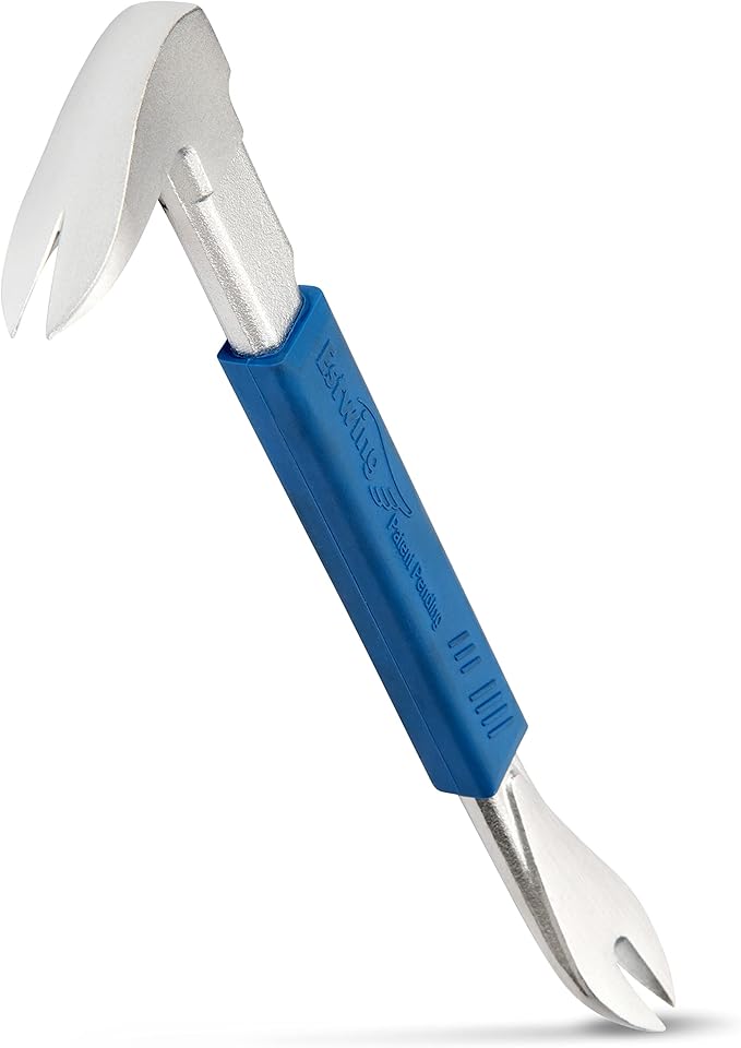 ESTWING Pro Claw Nail Puller - 10.6" Pry Bar with Forged Steel Construction & No-Slip Cushion Grip - PC250G