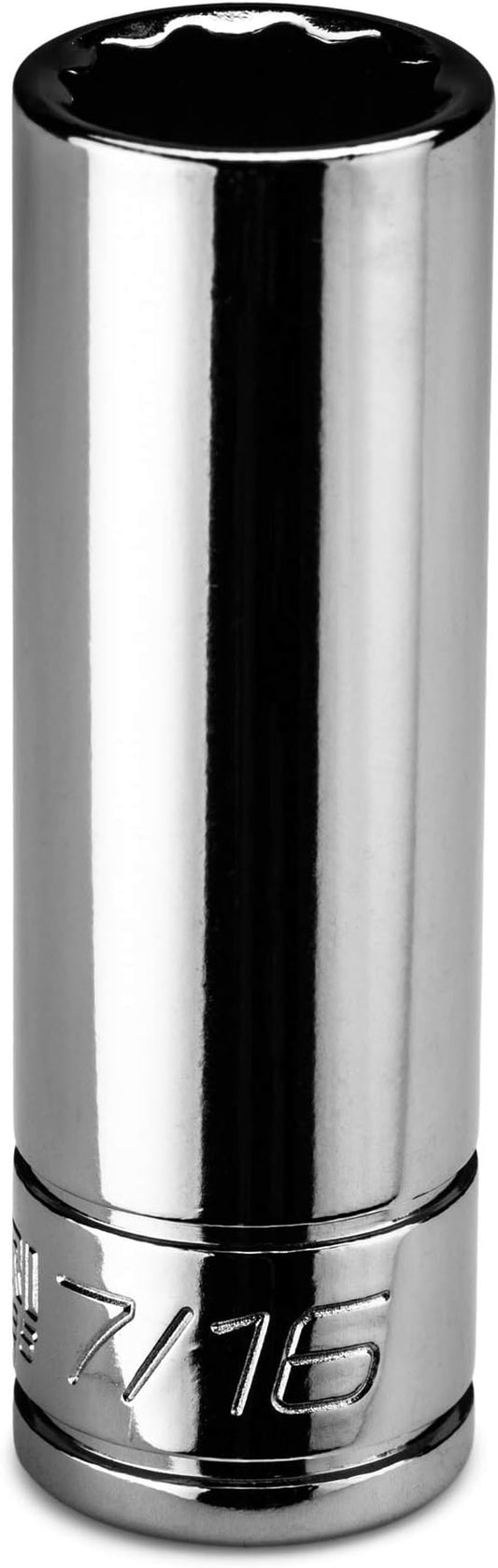 Capri Tools 7/16 in. Deep Socket, 1/4 in. Drive, 12-point, SAE (CP16185)