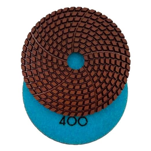 4" High Performance Wet Stone Polishing Pads, 400 Grit - for Granite, Marble, Quartz, Engineered Stone
