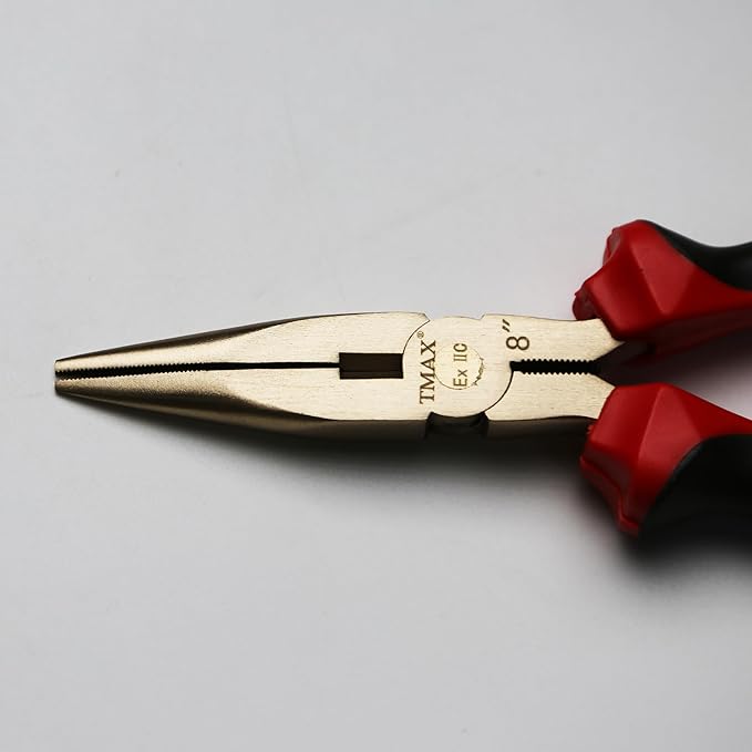 Non-Sparking 8 Inch Long-Nose Plier, Aluminum-Bronze Non Spark, Spark Free Safety, Non-Magnetic and Corrosion-Resistant