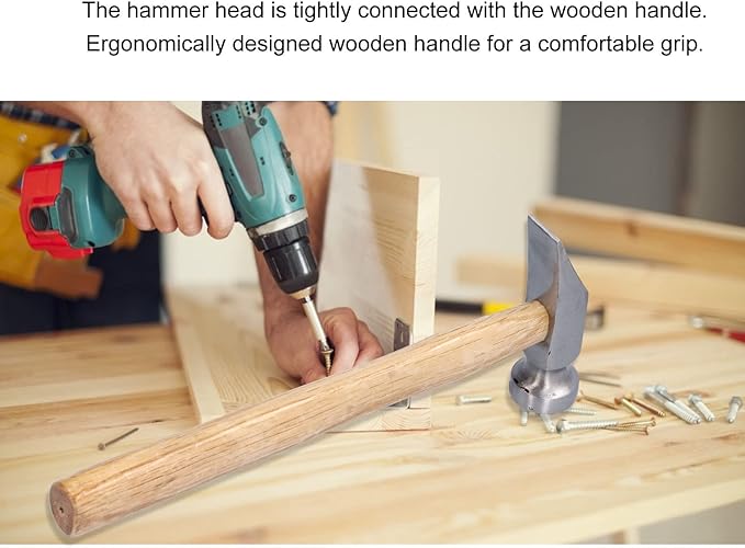 Tack Leather Hammer, Cross Peen All Steel, Handicraft Shoe Upper Hammer, for Shoe Repairing Making