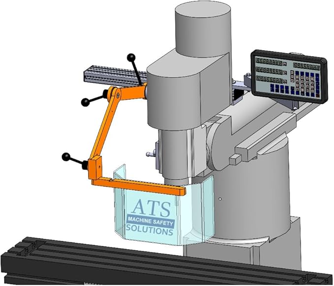 Ram Mount Milling Machine Safety Guard, Standard Model, No Interlock. Part # MG-3 by ATS Machine Safety Solutions