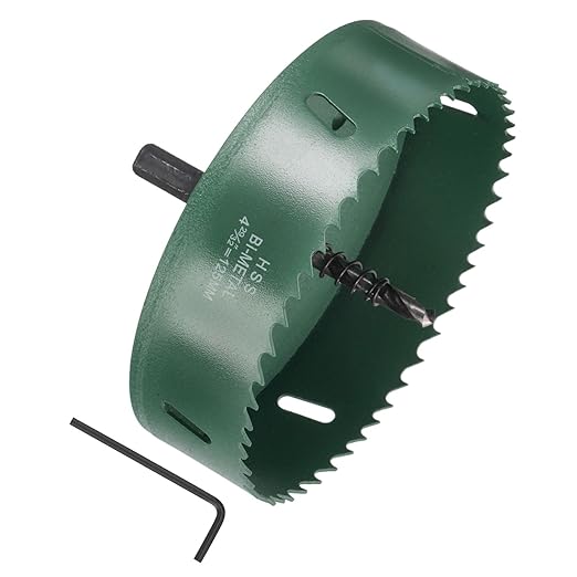 Bi-Metal Hole Saw, 125mm 4-29/32 Inch Dia Hole Saw, High Speed Steel Cutter - (Applications: for Wood Brass Zinc), 1-Pieces