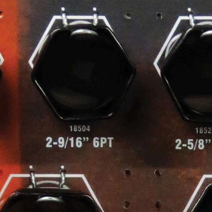 AFF Axel Nut Socket Display, 6 and 8 pt, 18500P