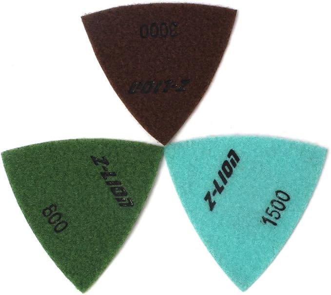 Diamond Triangle Sandpaper Sanding Pads for Oscillating Tools Marble Granite Glass Stone Polishing by Z-LION