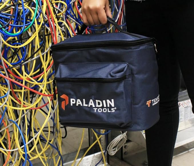Paladin Tools FTK-P Pro Fiber Optic Tool Kit, Cutters Strippers Slitters Pliers w/Visual Fault Locator VFL, Premium Fiber Optic Tools (Fiber Termination Kit)