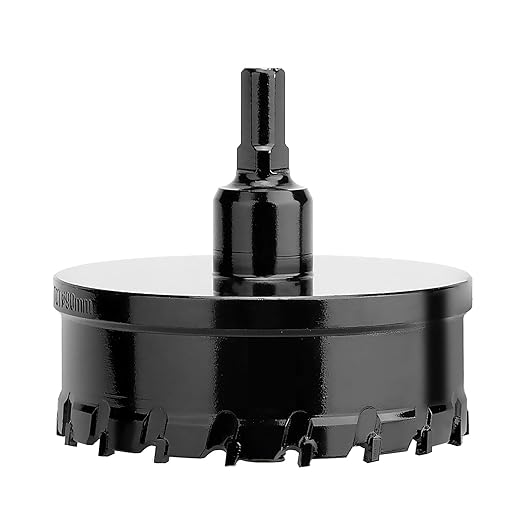 58mm竊?2.28 inch 竊덪arbide Hole Saw,Metal Steel Hole Saw,Stainless Steel Drill Bit, Hole Cutter for Stainless Steel,Sheet Metal, Thick Metal and Iron,Black (58mm竊?2.28 inch 竊?