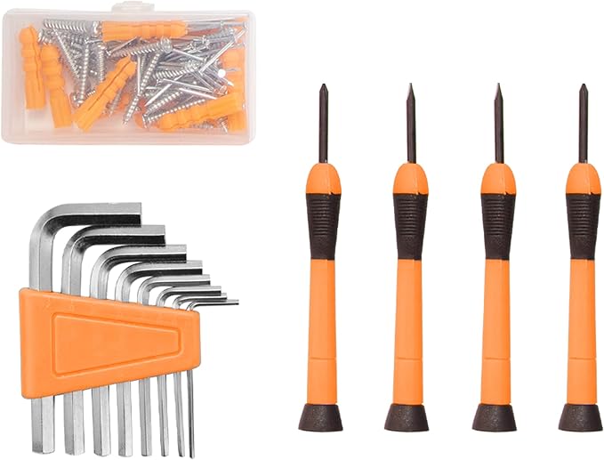 CARTMAN 126-Piece Home Tool Set Kit, Basic Household Hand Tools with Storage Case Orange