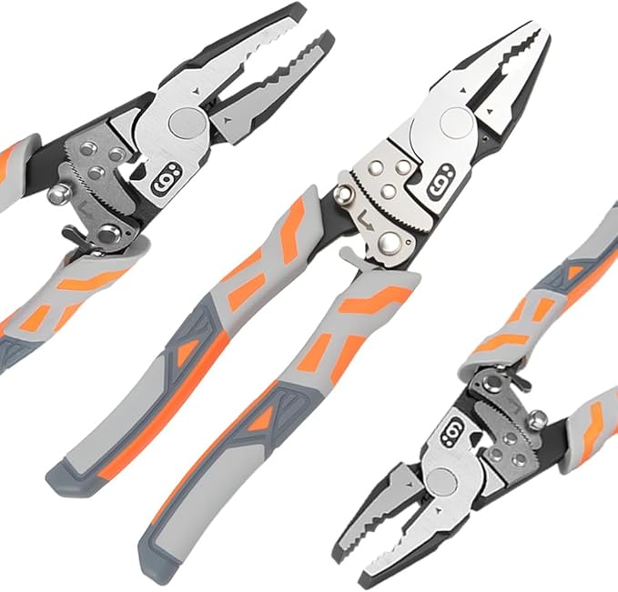 Ratchet Wire Cutters - 67% Labor-Saving Dual Mode (Normal/Ratchet), Cuts Steel Bars/Cables ??mm, VDE 10kV Insulated Grip, Forged 55HRC German Steel