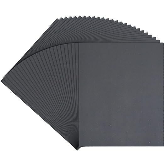 1500 Grit Sand Paper, 9 x 11 Inch, 25 Pcs Wet Dry Sandpaper Sheets, Silicon Carbide for Wood, Metal, Automotive Sanding and Polishing, Waterproof and Durable