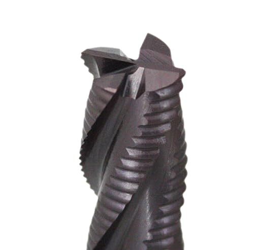 Accusize Industrial Tools 10-Pc 1/2" Dia, M42 8% Cobalt TiAlN Roughing End Mill Set, 1/2" Shk Dia, 1-1/4" Flt Length, 3-1/4" Oal, 4 Flute, Coarse Tooth, 1102-0012x10