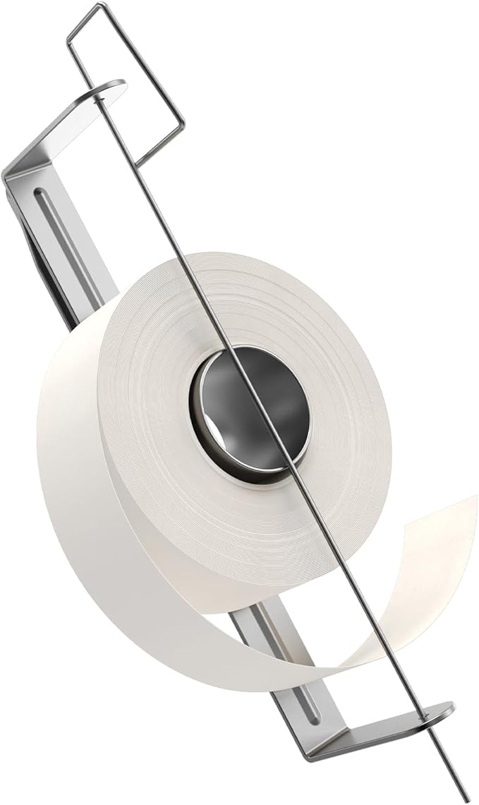 Heavy Duty Drywall Tape Holder, Drywall Tape Reel Dispenser Holder, Quick Loading Retaining Pin & Easy-to-Use Belt Clip, Powder Coated Rust-Proof Steel, Holds up to 500 feet of Tape