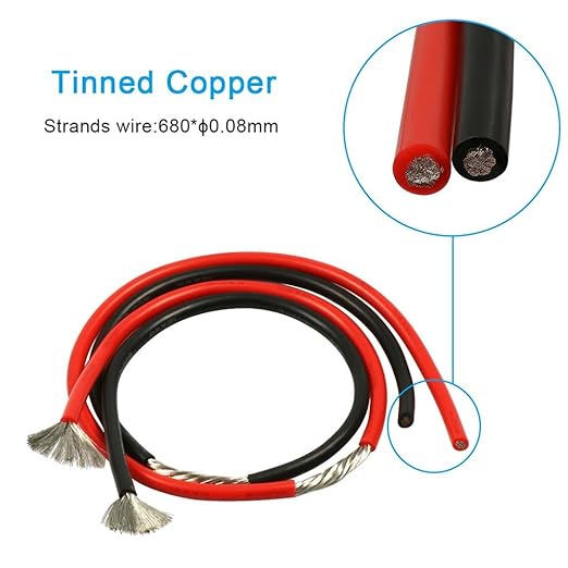 BNTECHGO 12 Gauge Silicone Wire 10 ft red and 10 ft Black Flexible 12 AWG Stranded Tinned Copper Wire