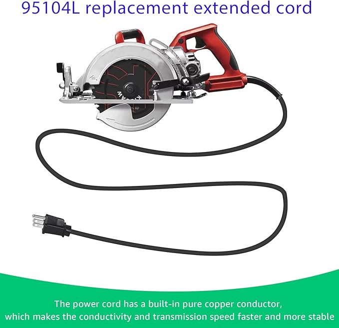 95104L Circular Saw Cord Replacement Assembly竊똂ompatible with SKILSAW Worm Drive Saw SPT78W SPT77WM Circular Saw Power Cord Parts,pertain for SKIL Saw Power Cord Parts Tool Replacement Assembly