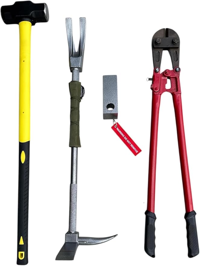 Redemption Tactical Hoolligan Breacher Up Halligan Pry Bar Tool Wedge (30 Inch, Tactical Breacher Set)