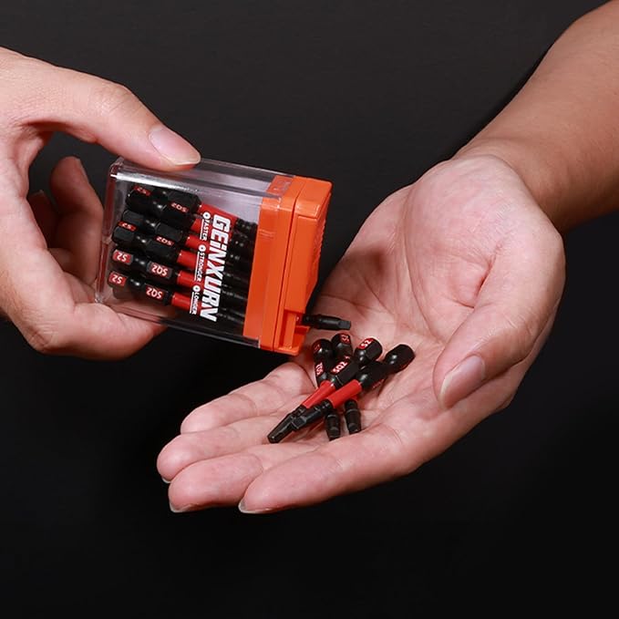 Impact Square Screwdriver Bits Set,45 Pcs 2" Magnetic (SQ1/SQ2/SQ3) S2 Steel Multi Driver Bits with Storage Colorful Box