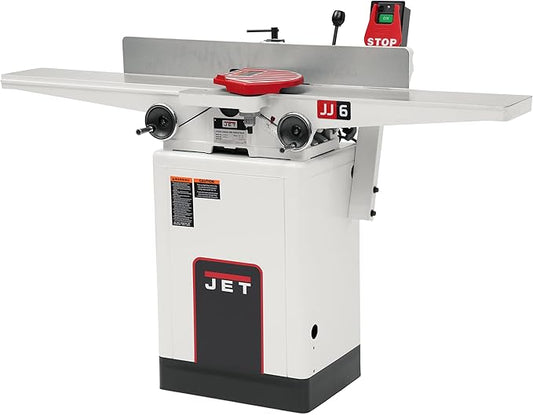 JET 6-Inch Long Bed Jointer, Helical Cutterhead, 1 HP, 115/230V 1Ph (JJ-6HHDX)