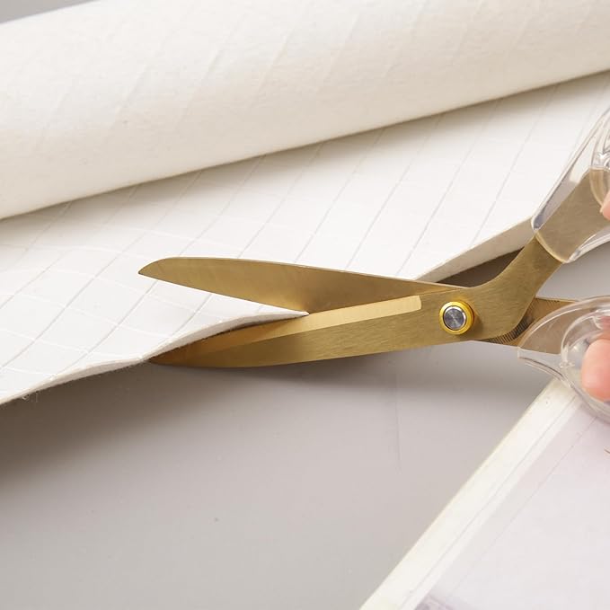 Acrylic Gold Scissors, 9??Ultra-Sharp Titanium Coated Blades and Sharp All-Purpose Scissors, Sewing, Office, Comfortable Handle Design, Versatile Usage