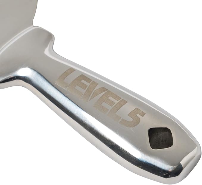 2" All Stainless Steel Joint Knife - LEVEL5 | Professional Grade Putty Blade, Premium Polished All-Metal, Precision Ground Edge, Ergonomic, Corrosion Resistant | 5-402