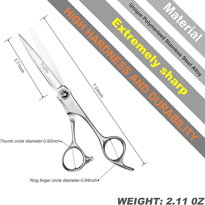 High-end Professional Extremely Very Sharp Barber Hair Cutting Scissors Hairdresser Shears For Hair 6.3 Inch Haircut Scissor Made Of Stainless Steel For Hairdressing Salon and Home Use