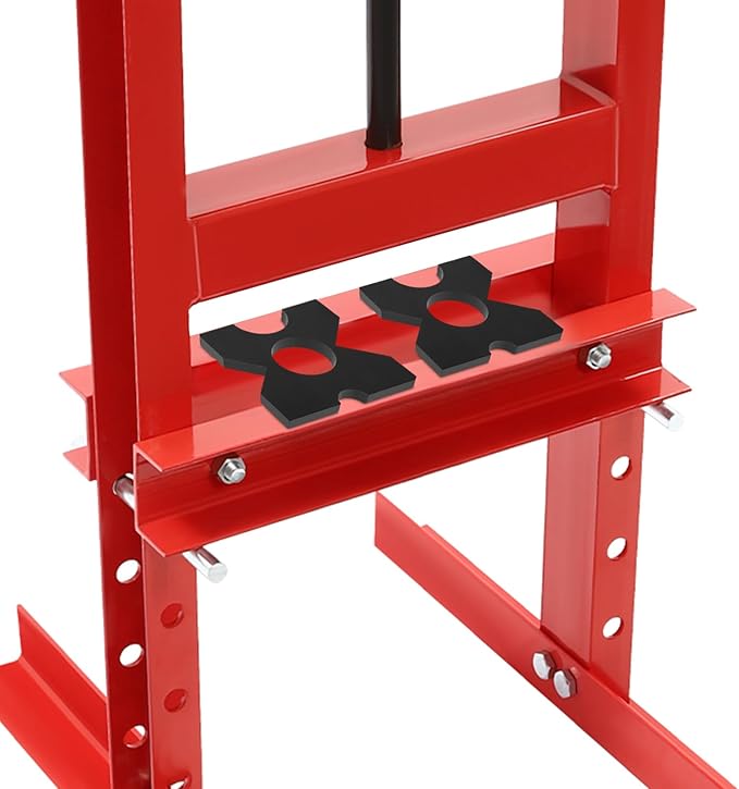 Arbor Press Plate, 20 Ton and 32 Ton Shop Metal Press Plates with 4 Notch, 1 inch/25mm Thickness, H Frame Thickened Hydraulic Shop Press Plate 1" x 9.75" x 9.75" (1 Pair)