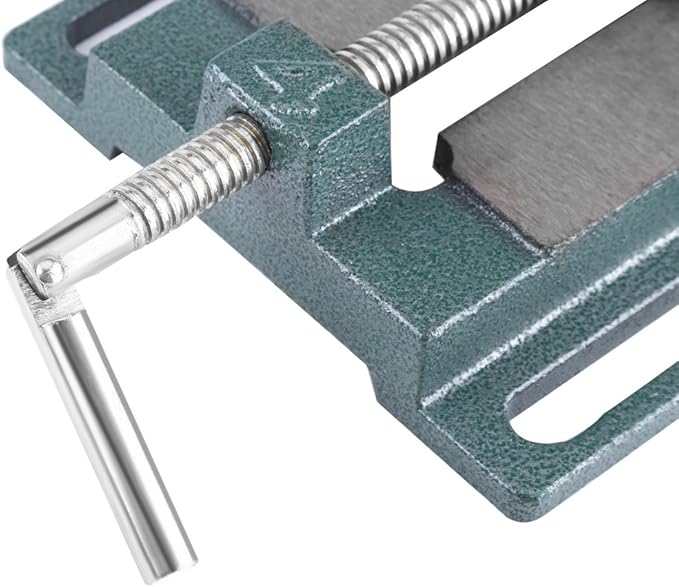 Drill Press Vise, 4" Heavy Duty Cast Iron Opening Size Milling Vice Holder Bench Clamp Woodworking Clamping Vise Machine Bench Top Mount