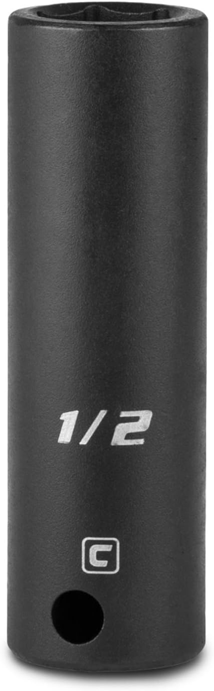 Capri Tools Deep Impact Socket, 3/8-Inch Drive, 6-Point, SAE (1/2-Inch)