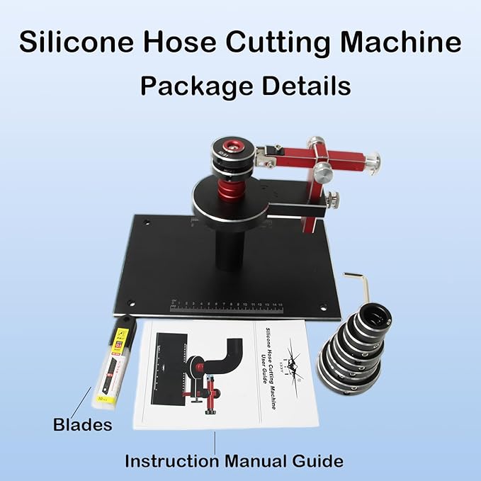 Silicone Tube Cutter,ID1.5"竊?8mm竊됵펽1.75"(45mm)竊?"(51mm),2.25"(57mm)竊?.5"(63mm)竊?"(76mm) Silicone Tube Cutting Machine, Metal Silicone Pipe Cutter竊똕ilicone Hose Cutter Tool (Black)