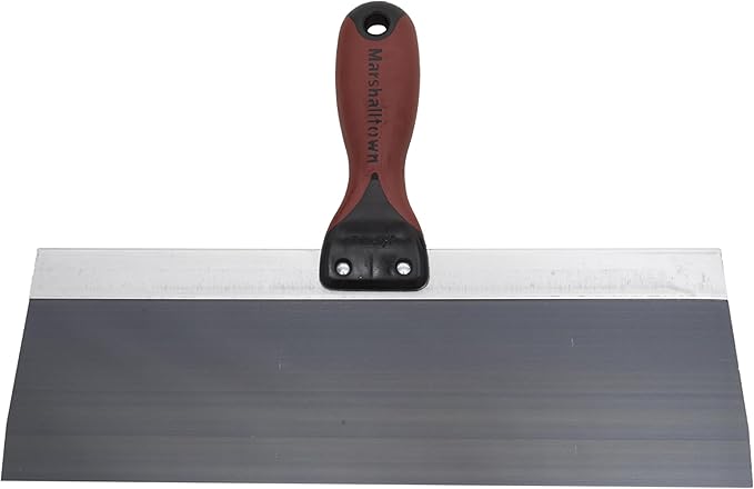 MARSHALLTOWN DuraSoft II Taping Knife, 12 Inch Blue Steel Blade, For Drywall Finishing, 4512D