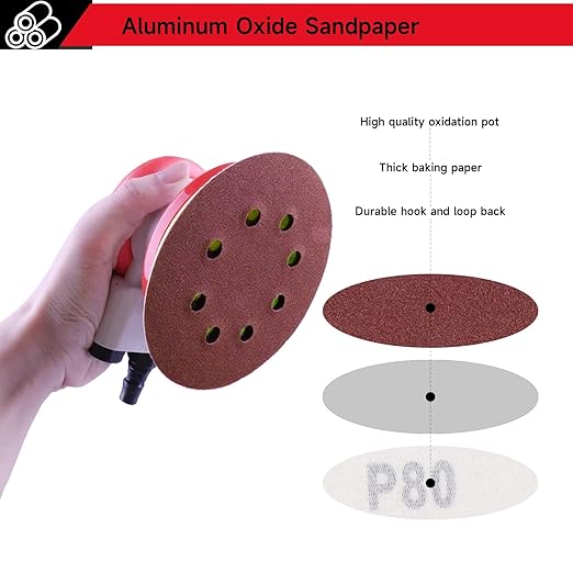 100 PCS 5 Inch Sanding Discs 600Grit, Round Hook and Loop Sandpaper for Random Orbital Sander