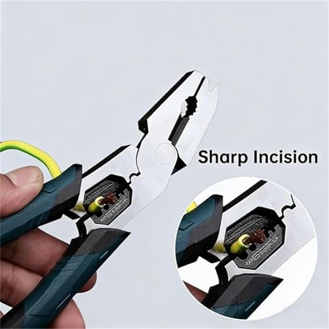 9-in-1 Multi-Functional Pliers Nail Puller/Wire Cutter/Stripper/Crimper?봀ompound Action Leverage Design - Industrial-Grade Multi-function Cutting Pliers, Professional Cutting Tool for Home Repair