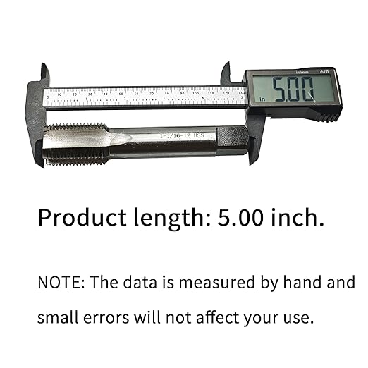 Lzcdelyxiao 1-1/16"-12 Tap UN Right Hand Straight Flute Machine Tap Nominal Diameter 1-1/16" Thread Per Inch 12 Fin Thread Tolerance Grade 2B High Speed Steel HSS