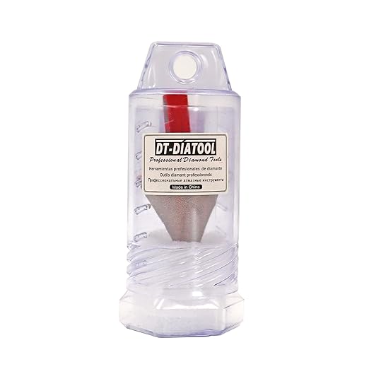 DT-DIATOOL Diamond Beveling Chamfer Bit 1-9/16 Inch with Hex Shank for Tile Porcelain Ceramic Granite Marble Existing Holes Enlarging Polishing Shaping Trimming Repairing