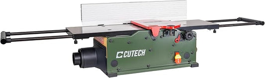 Cutech 40180HI 8-Inch Spiral Cutterhead Benchtop Jointer with Cast Iron Tables, 16 TC Inserts, Extra Long 24" Aluminum Fence, Additional 7-3/8" Fence Brackets, and a 10-amp Motor